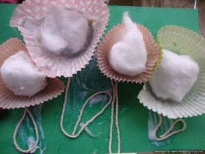Cupcake case flowers Cupcake case flowers