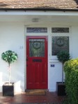 red front door
