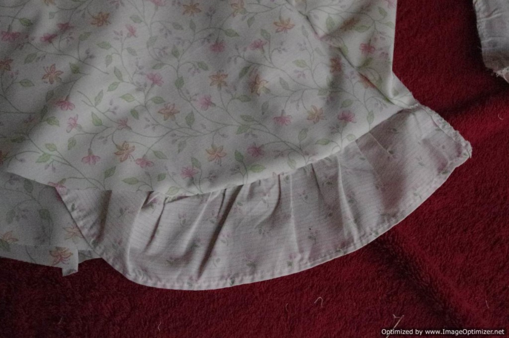 add the frill back to the new hem