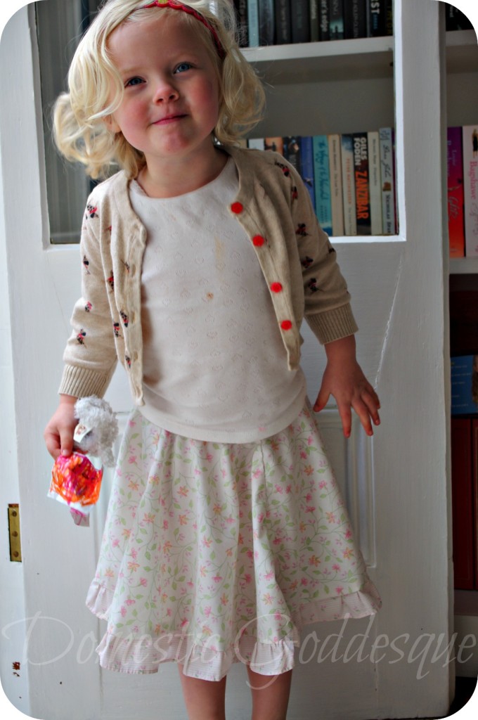 pillowcase skirt modelled