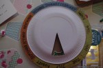 Family calendar made from paper plates