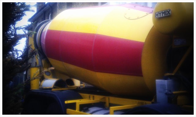 Cement mixer striped cement mixer