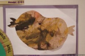 paint a haggis with a toothbrush