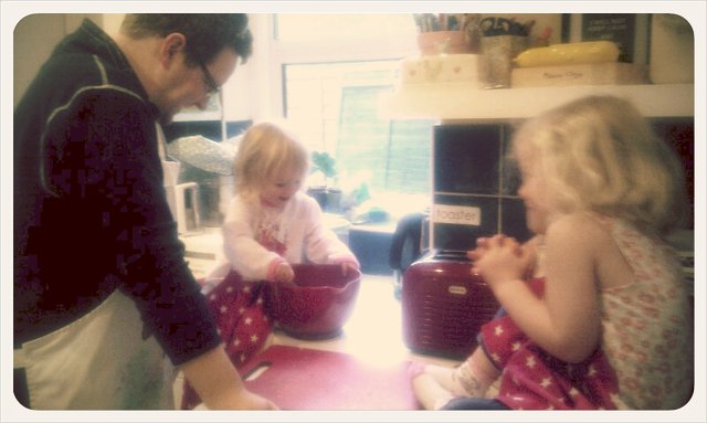 pancakes with daddy Cooking pancakes with daddy