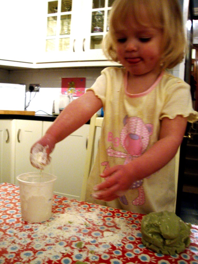 Crafting with playdough