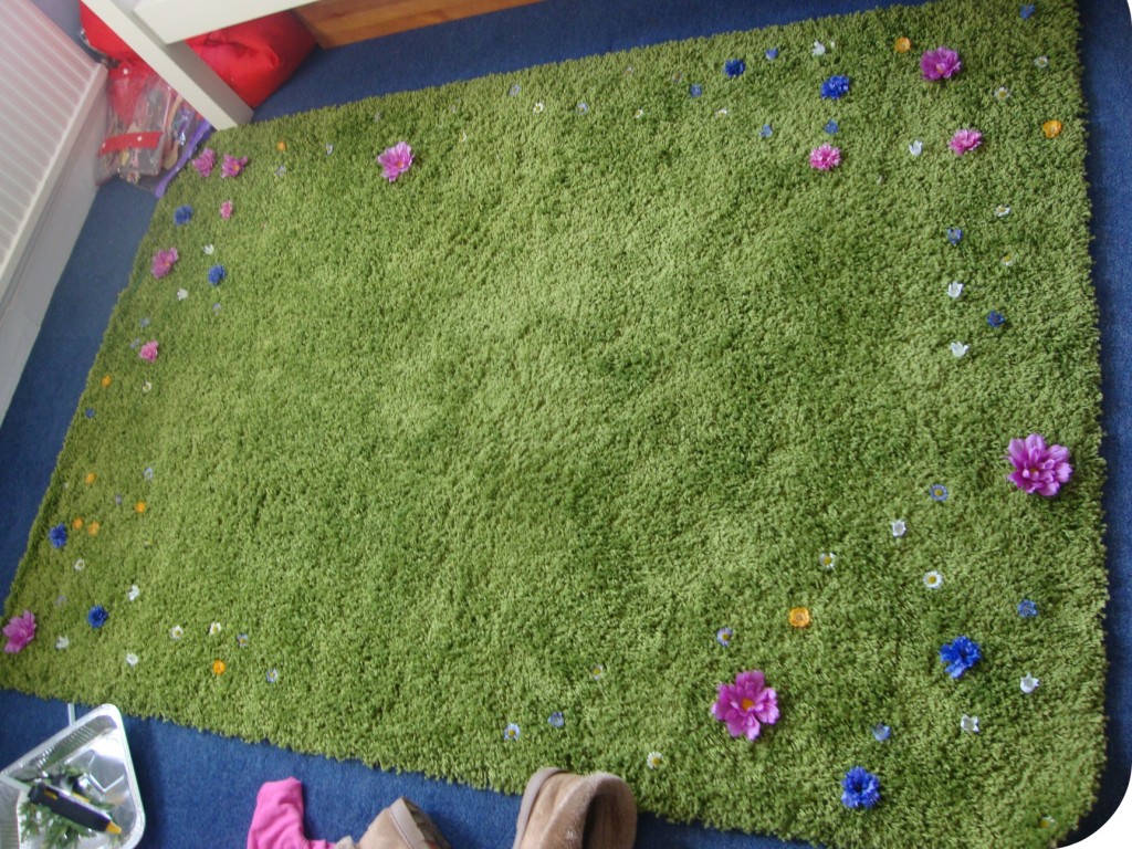 sprinkle the rug with flowers