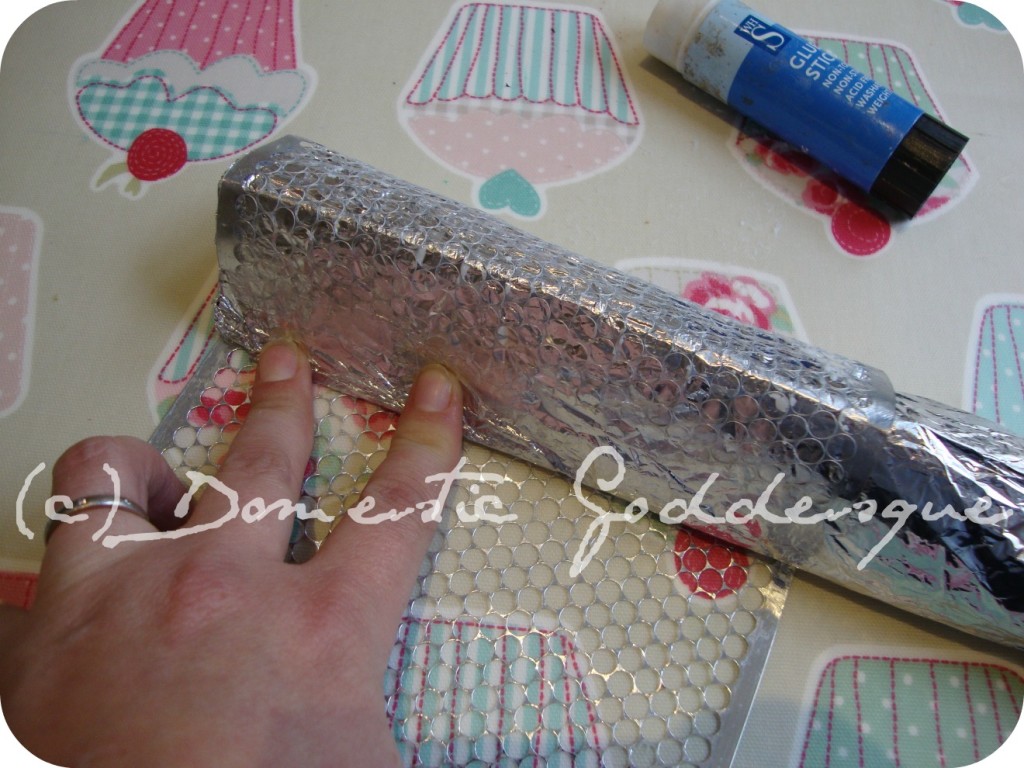 apply sequin mesh stick sequin mesh to your Olympic torch