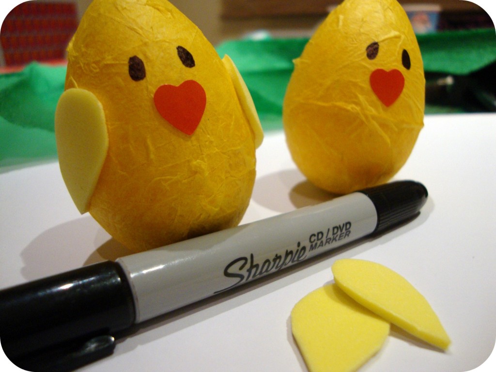 add foam wings to your Easter chicks