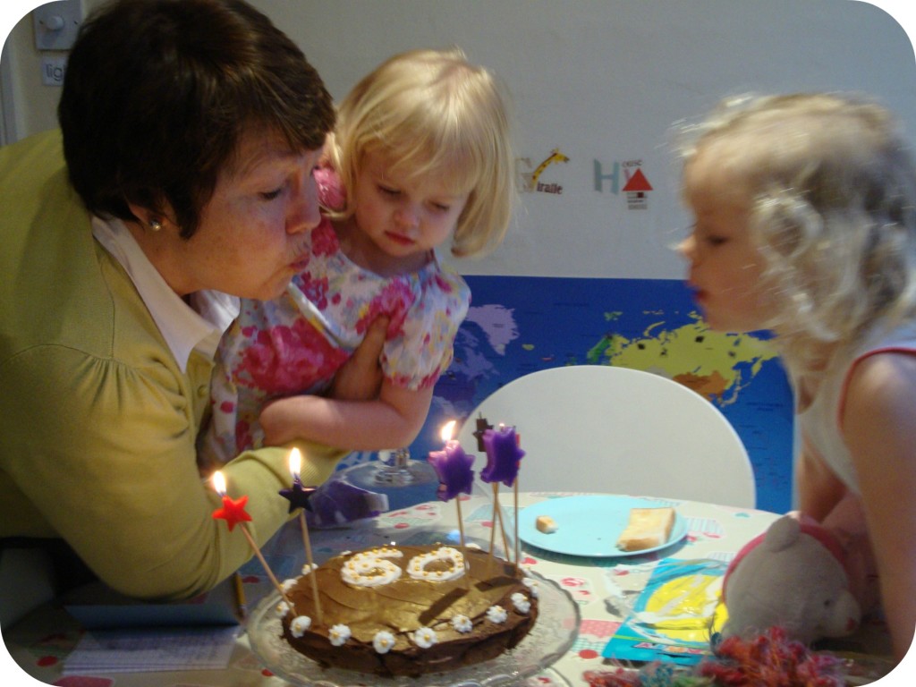 Blowing out the candles