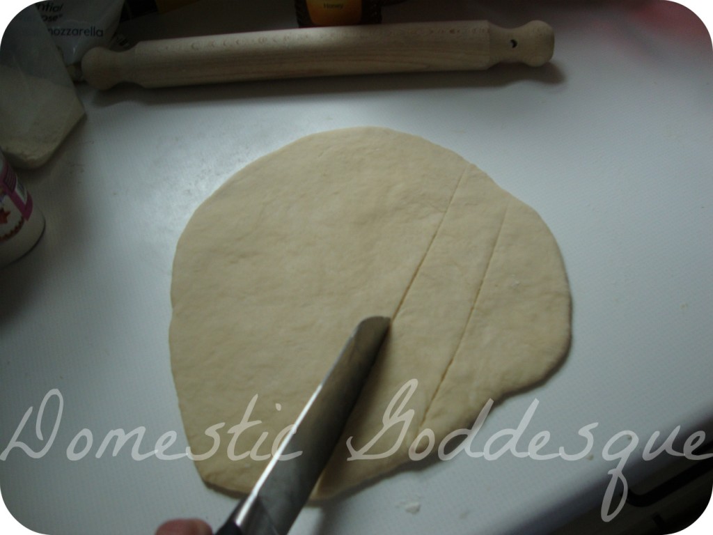 score your ovals of bread dough