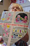 a cardboard shield for a girl