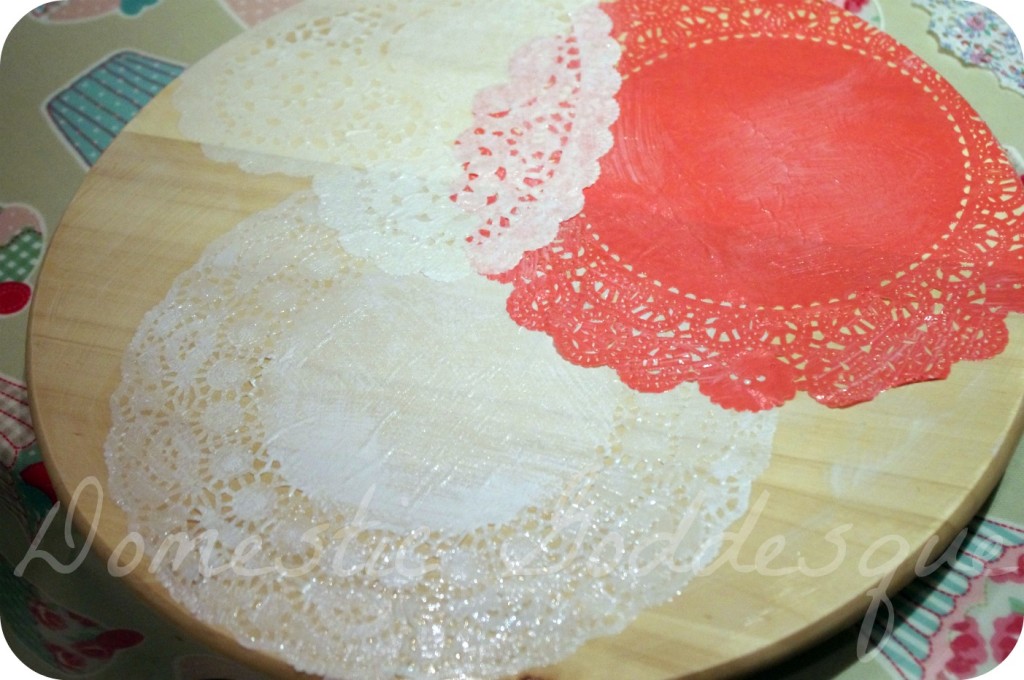 lazy susan lay out your doilies until you are happy
