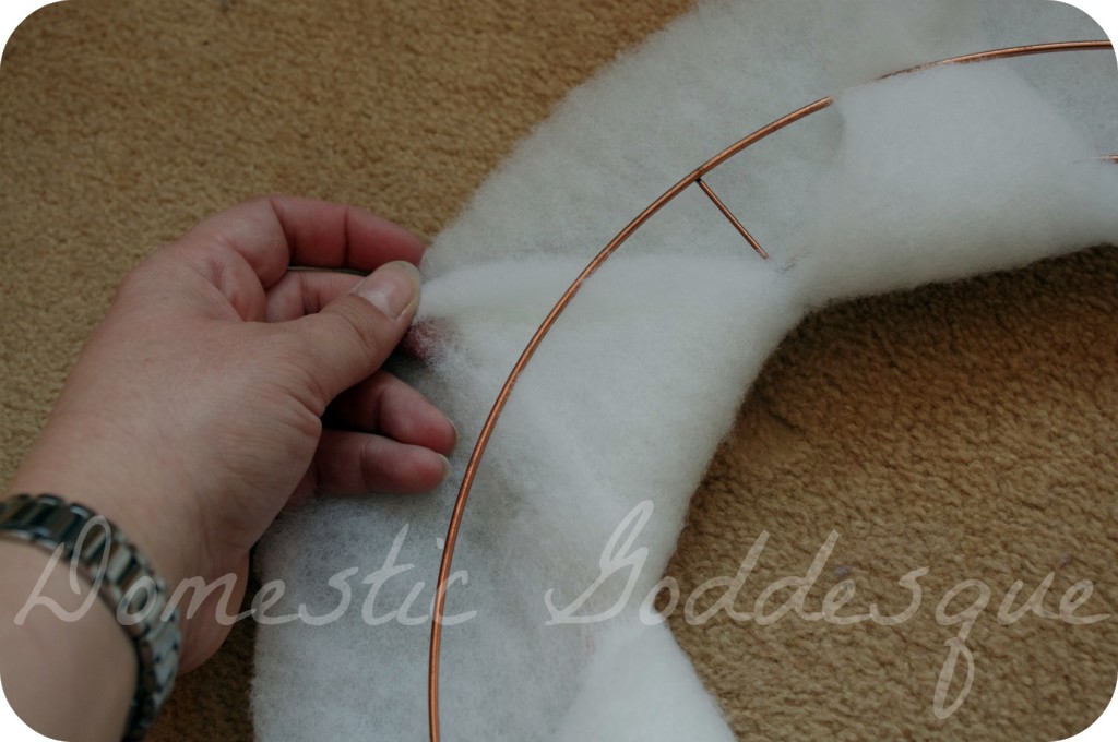wrap the wire form in wadding