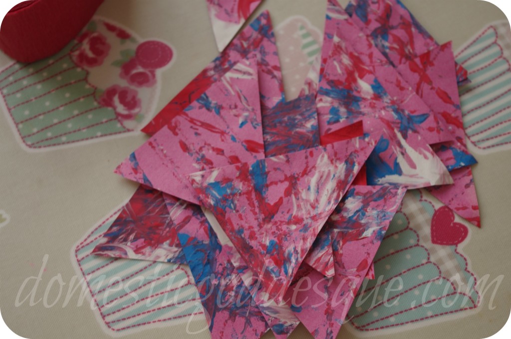 paper bunting for Queen Jubilee Olympics