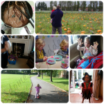 Sunday: we went swimming with The Girls in Deal, where Dimples terrified us by repeatedly throwing herself headfirst down the many water-slides, but we all had a great time. PIcnic tea in the car on the way back to Bromley saw LBG do the Hula-Hoops-on-the-fingers thing and some maths as an added bonus!
Monday: with DH at home, Dimples and I made the most of the warm autumn day and went to the park. She practised scooting and threw herself down the slide, which is getting to be a bit of a habit. We scored the most amazing wooden doll's house, complete with incumbent family and furniture for a bargain £18.
Tuesday: after school we headed over to Granny's house as we haven't been in so long. Uncle Adam and Granny demonstrated the fine art of conker playing to The Girls, using conkers that Dimples and I found the day before. Granny won.
Wednesday: with both children in school, I headed to meet a friend for coffee and managed to chat for so long it was lunch time before I left. After school we had a relaxing time at home, playing with the doll's house, before I left Dad to be 'The Boss at Bedtime' whilst I went for drinks to catch up with an NCT mum that I  haven't seen for a long time.
Thursday: with no time to be tired, I was on a train to London to the Pampers Unicef #1photo1vaccine event where I had a chance to catch up with the fabulous Cafe Bebe. Dashing home in the rain I was just in time to pick up THREE girls from school for a playdate. There was Hama fun, biscuit decorating and cake baking, all of which exhausted my children and they were asleep before 7, leaving me to enjoy my Charlie Bingham's Fish Pie and catch up on Downton.
Friday: as soon as the school run was done I headed back to bed, then had an unexpected chat on Skype with my brother and niece, who had just woken up (they live in America) NO sign of the new baby though: guess he was partying. Then Daddy was the boss again as I returned to Wednesday's venue, this time with dozens of mums from school for a meet-up.
Saturday: a much-needed lie-in and we headed to the Beach House via swimming pool and lunch on the beach in Deal where they are fortifying the flood defences: lots of diggers to see though it did not make for a quiet lunch. Then we went in search of the perfect pumpkin at the pumpkin patch before heading home to log fires and lots of snuggling. A bad night for LBG, who was very unsettled, which all made sense the next morning.
