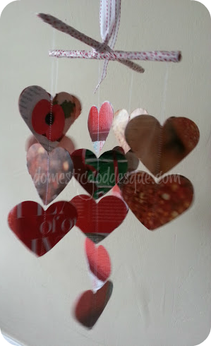 hanging 3-D heart mobile