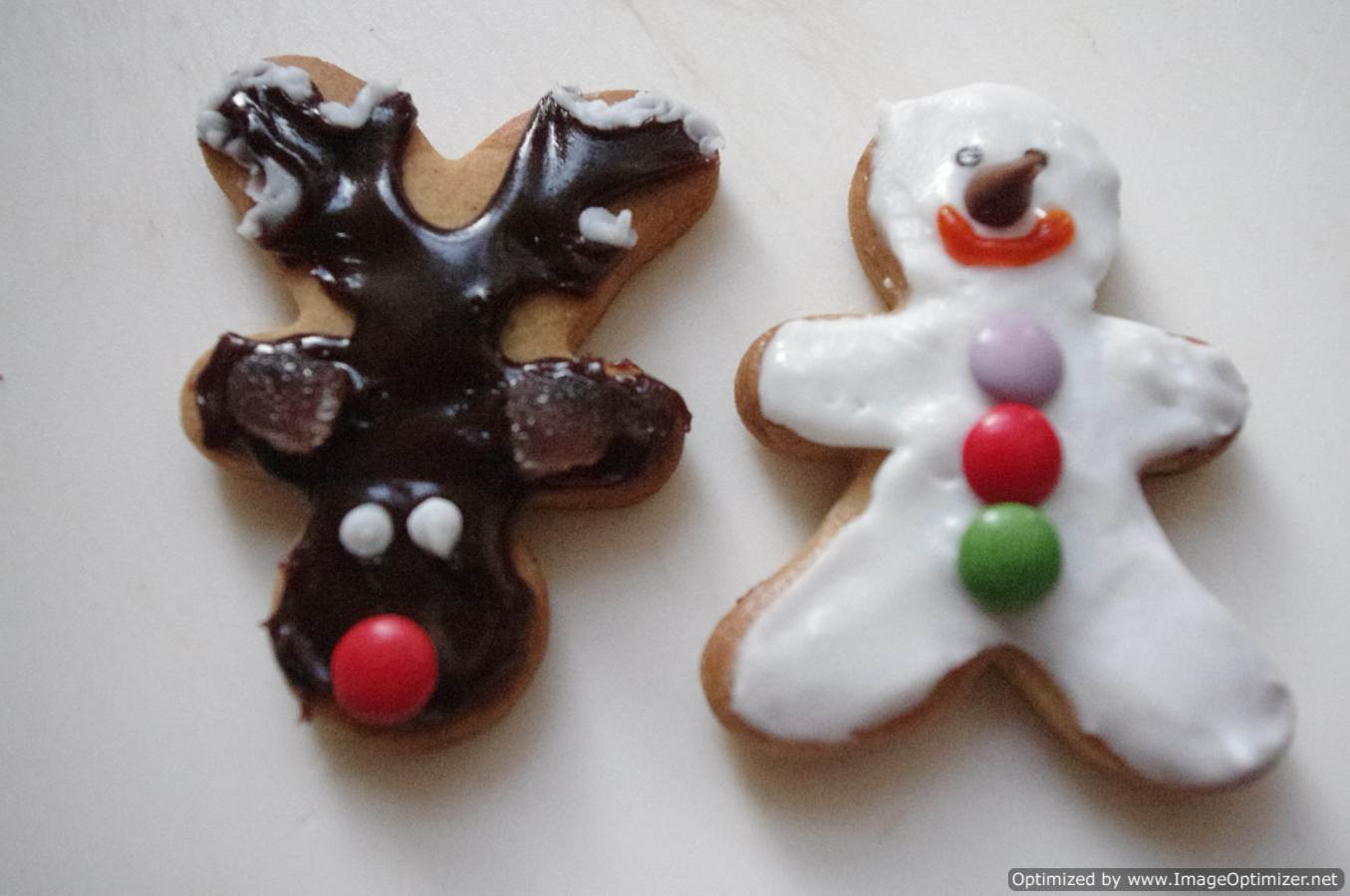 reindeer biscuit and gingerbread man