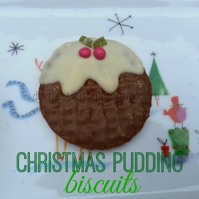 Christmas pudding chocolate biscuit
