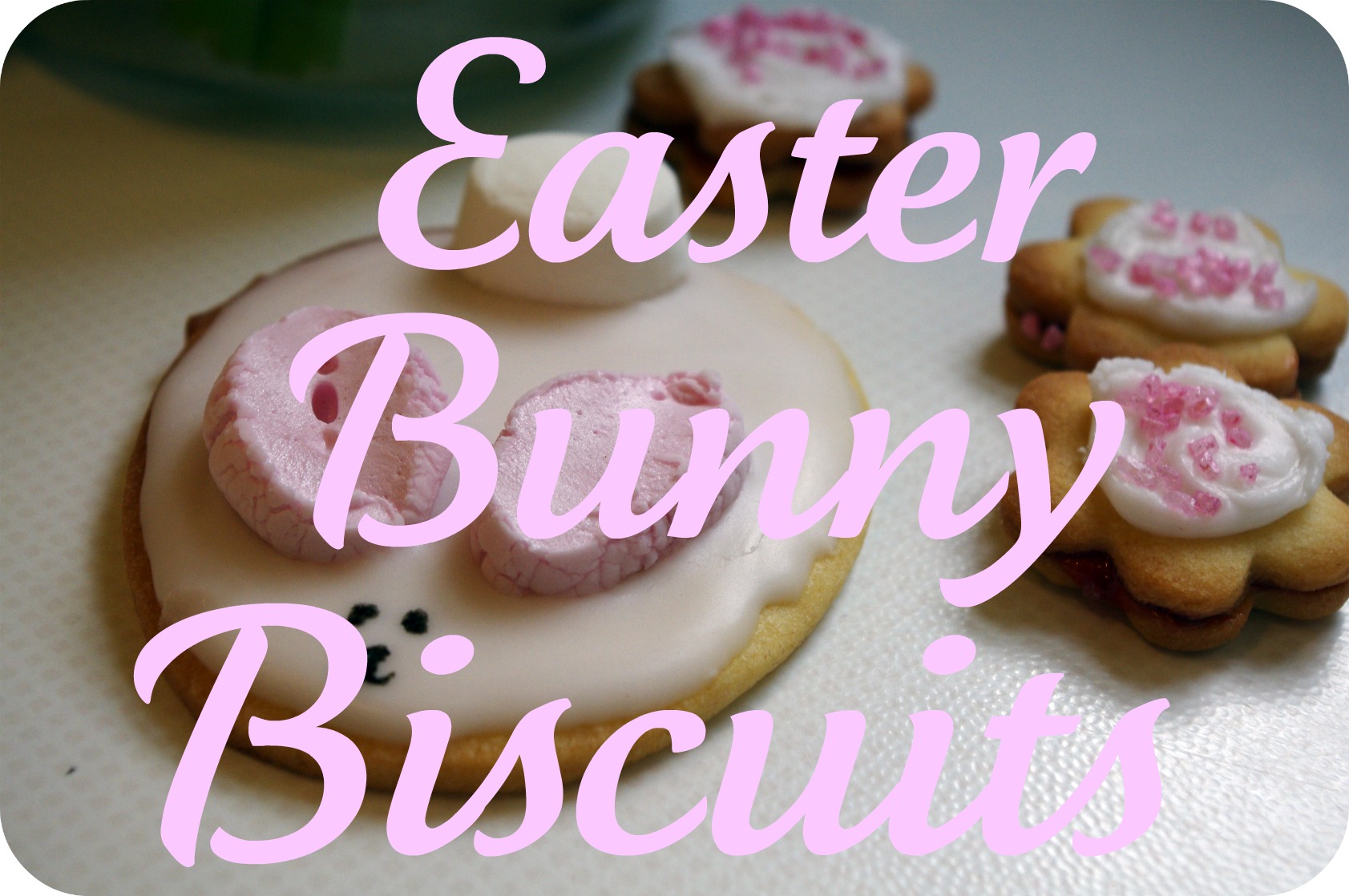 making Easter bunny biscuits