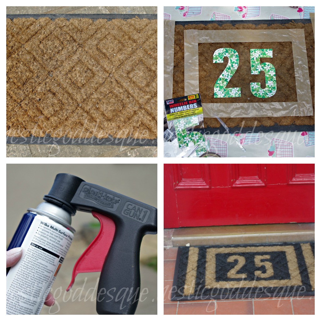 Give your doormat a new look with spray paint
