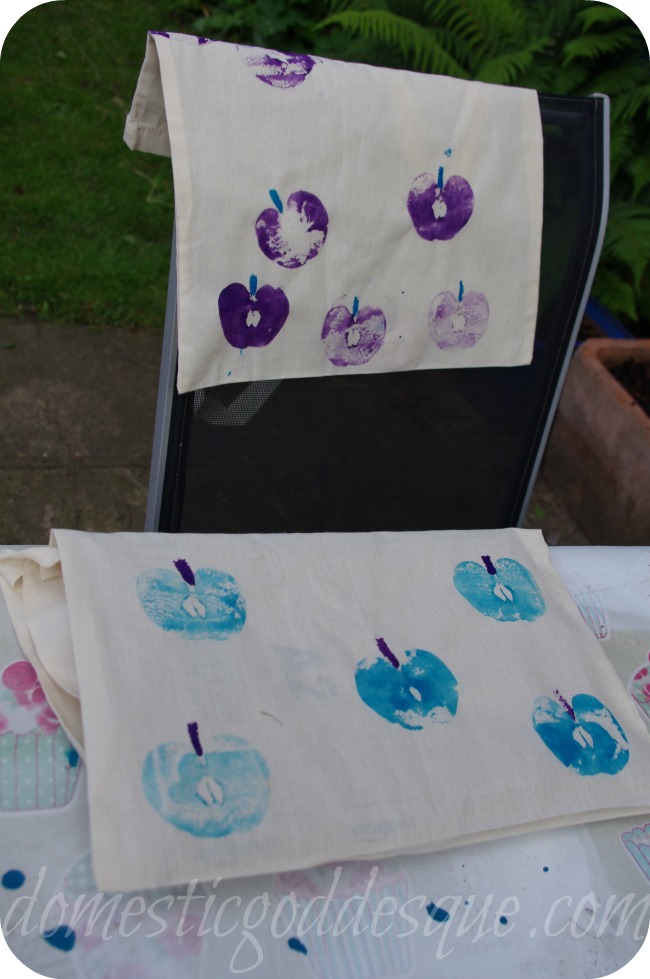 fabric bag printing wih apples