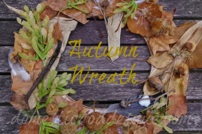 kids autumn material wreath