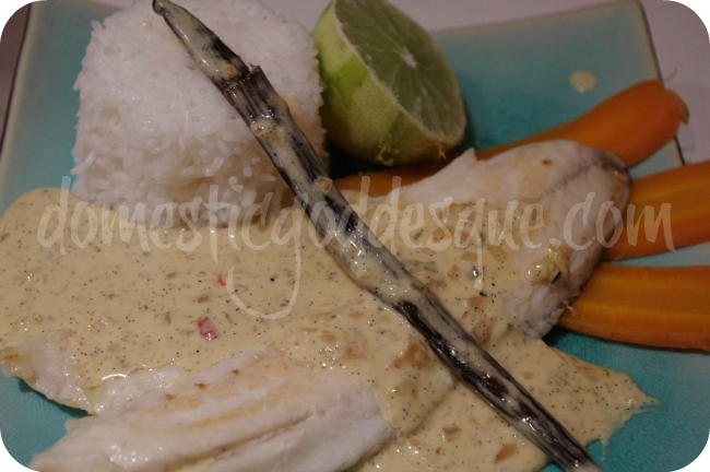 sea bass with vanilla lime sauce