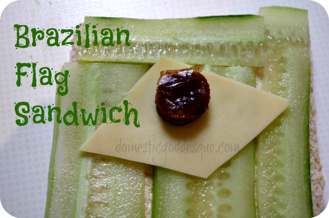 Brazilian flag in a sandwich