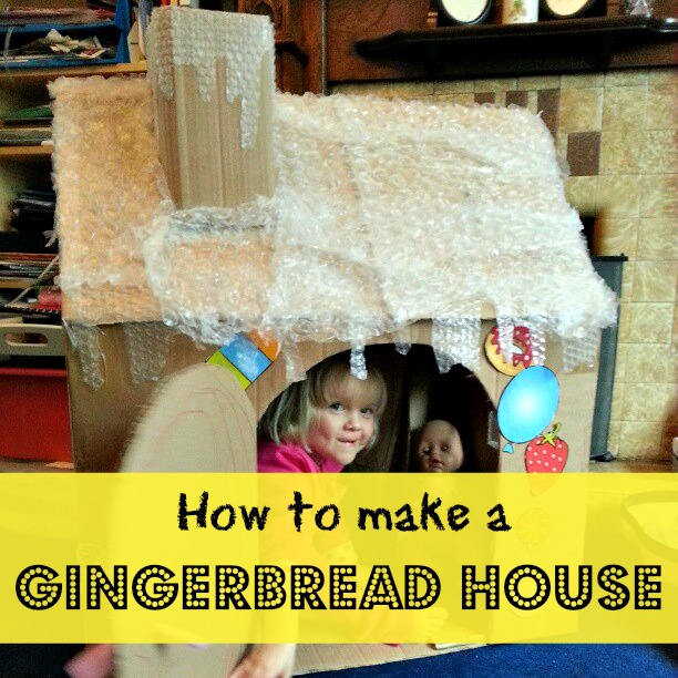 how to make a gingerbread house from a cardboard box