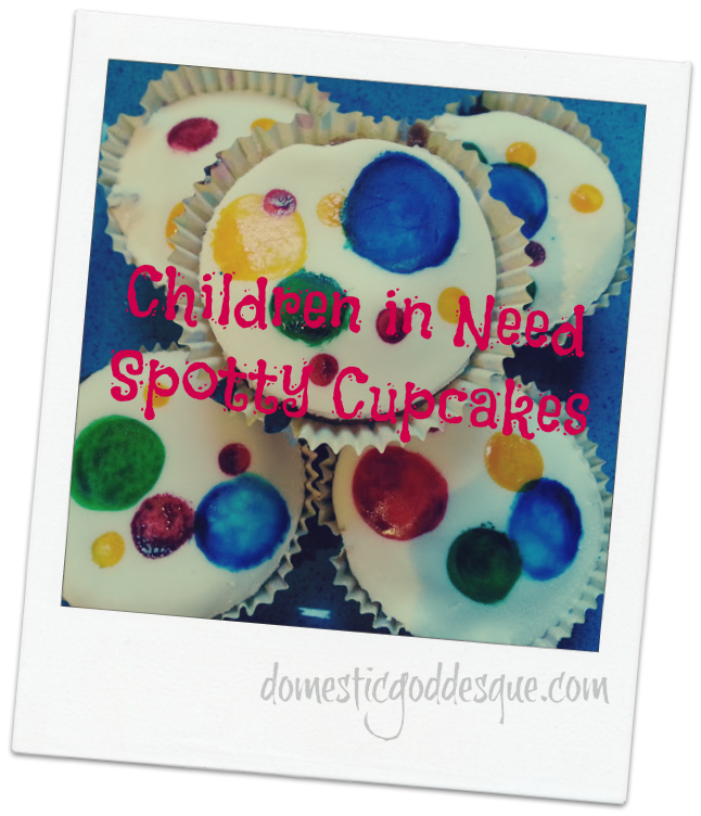 how to make children in need spotty cupcakes