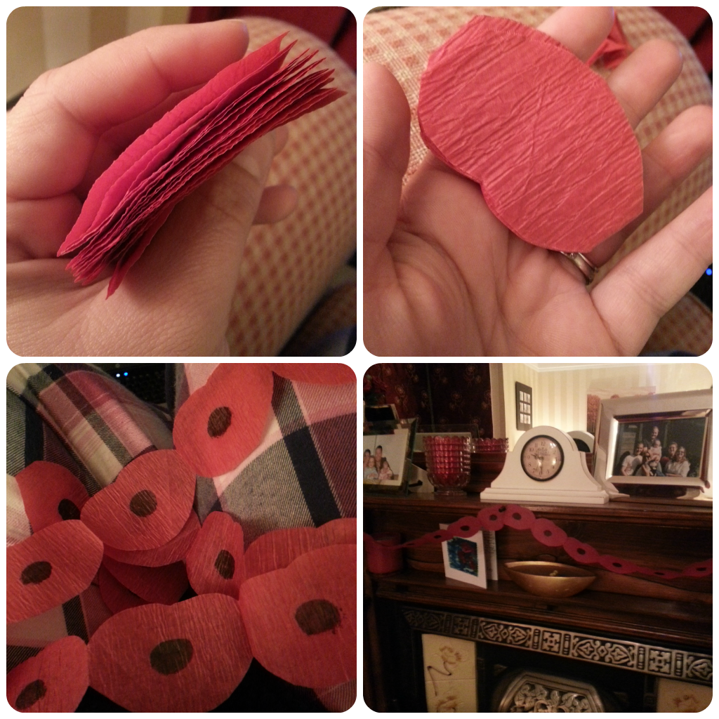 remembrance poppy garland craft