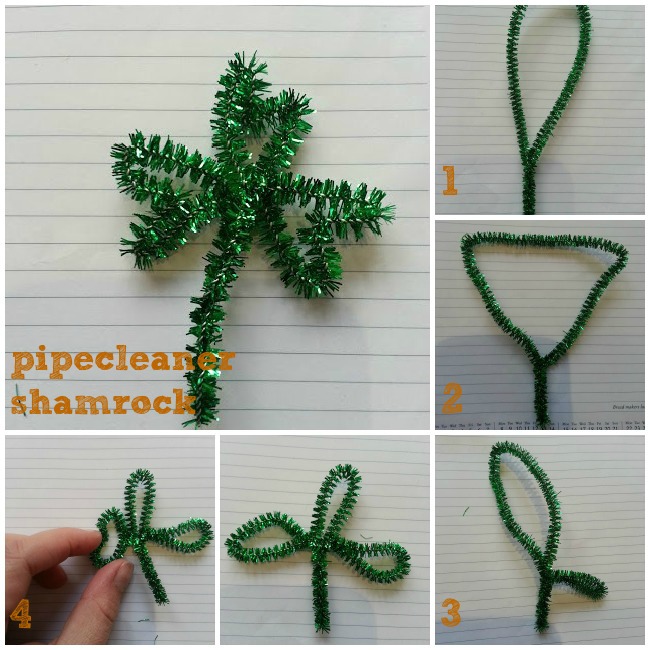 how to make a pipecleaner shamrock