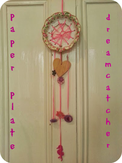 paper plate dream catcher