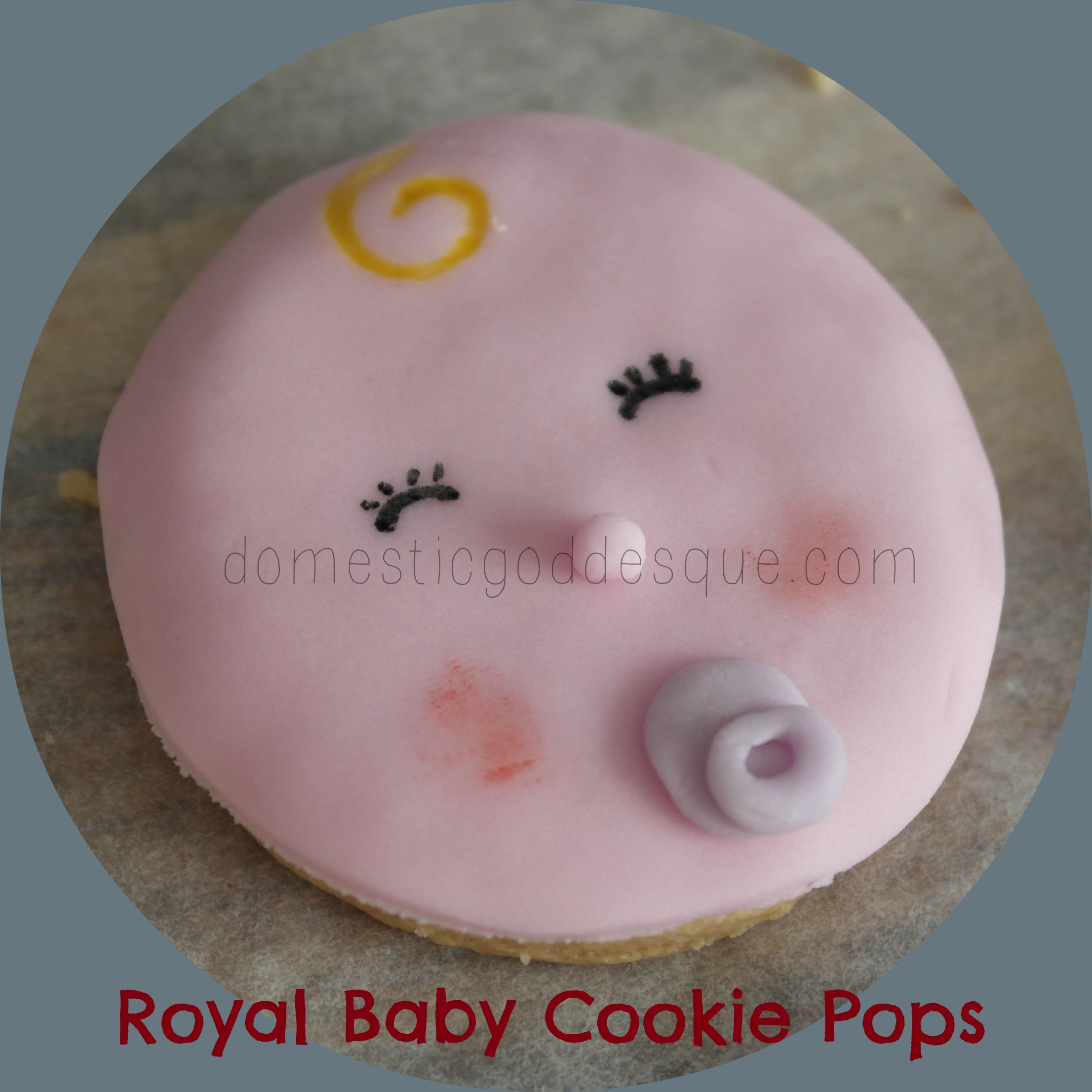How to make Royal Baby Cookie Pops