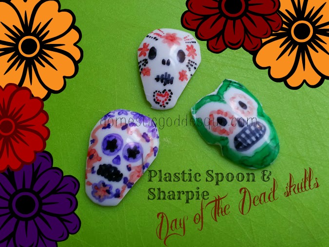 Sharpie spoon day of the dead craft