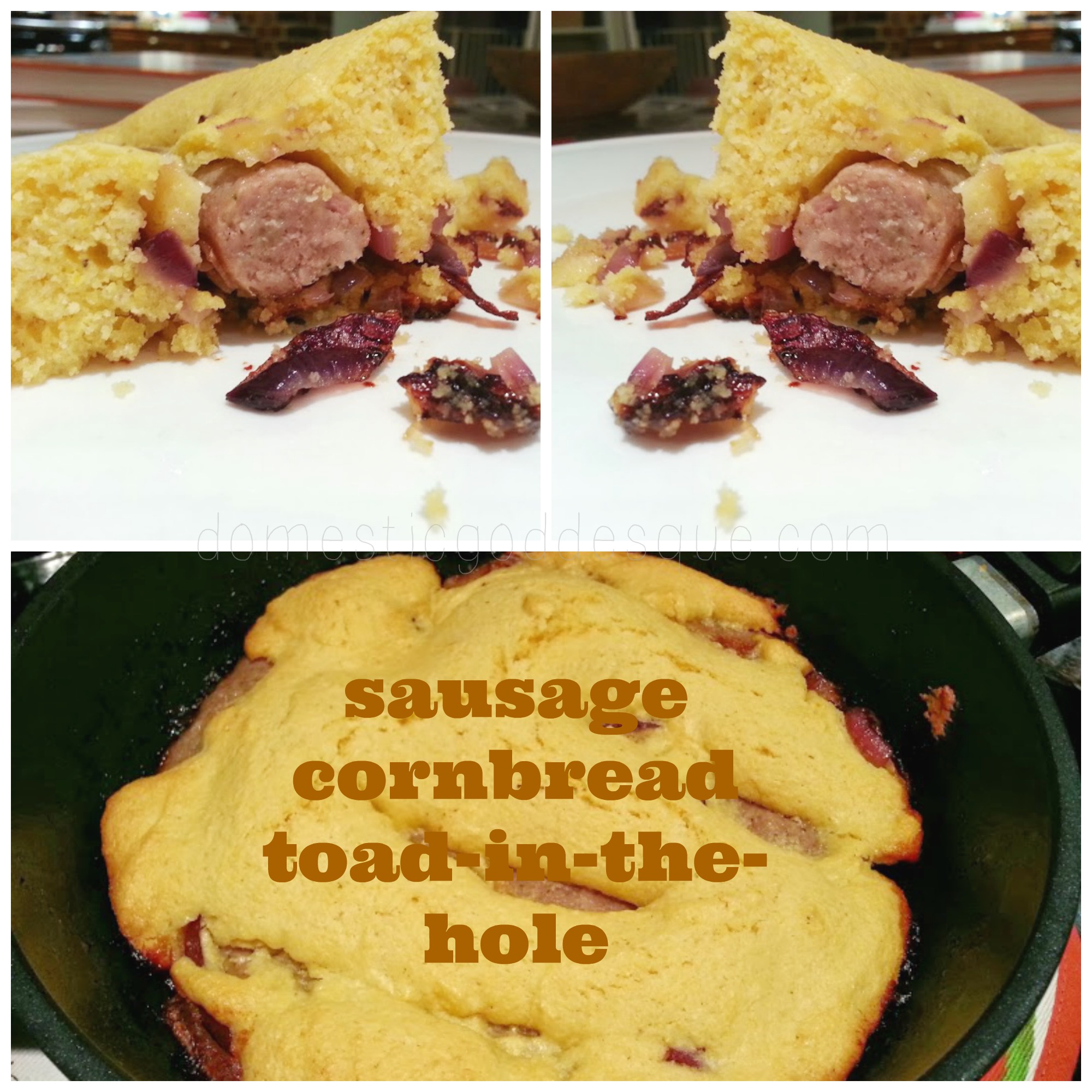 sausage cornbread toad in the hole