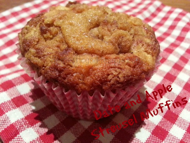 date and apple streusel muffins
