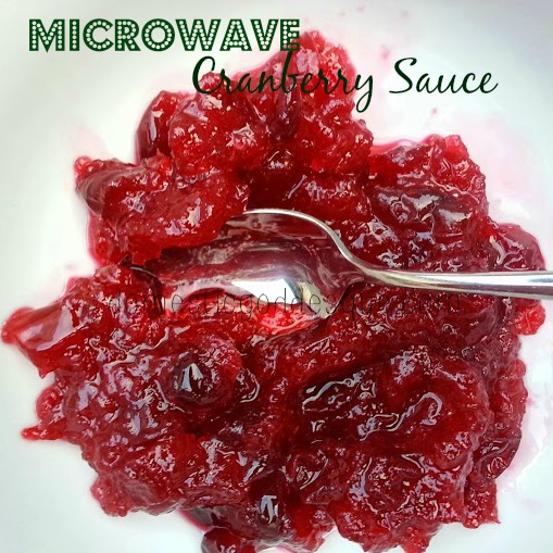 cranberry sauce in the microwave