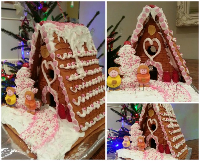 pink gingerbread cottage
