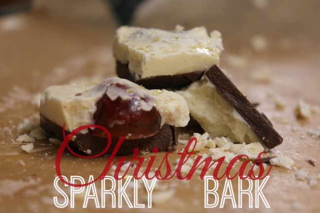 Sparkly Christmas Bark a delicious chocolate treat