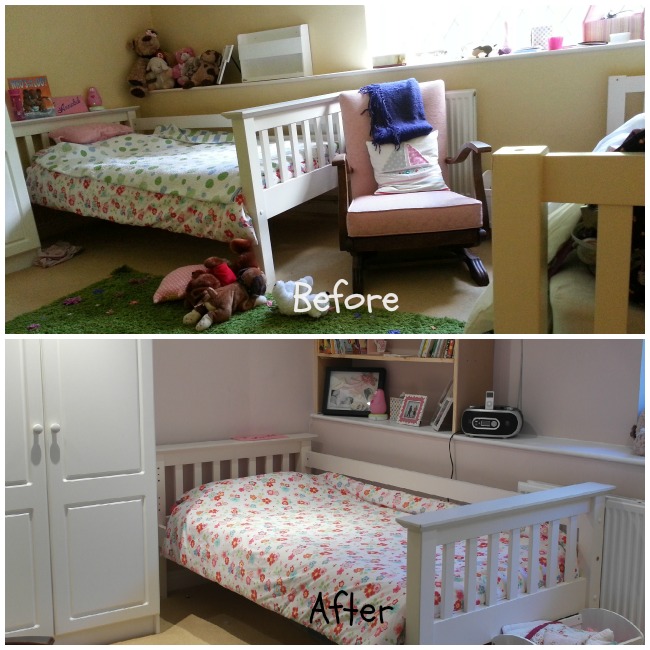 girls bedroom before and after